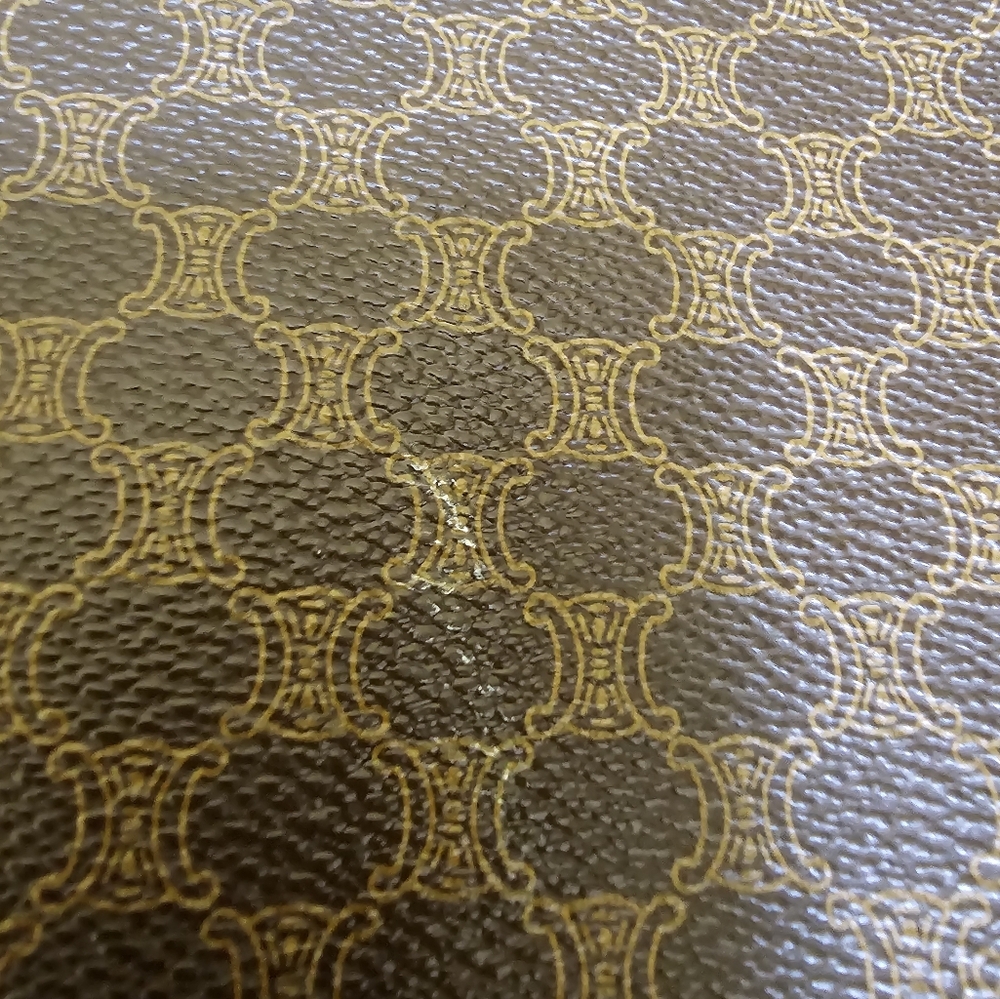 Authentic Celine Macadam Pattern PVC Leather Brown Tote Bag - Picture 16 of 17
